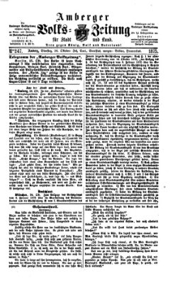 Amberger Volks-Zeitung für Stadt und Land Dienstag 26. Oktober 1875