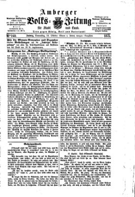 Amberger Volks-Zeitung für Stadt und Land Donnerstag 28. Oktober 1875