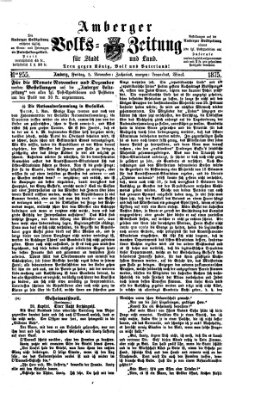 Amberger Volks-Zeitung für Stadt und Land Freitag 5. November 1875