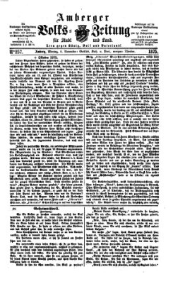 Amberger Volks-Zeitung für Stadt und Land Montag 8. November 1875