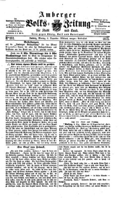 Amberger Volks-Zeitung für Stadt und Land Montag 6. Dezember 1875