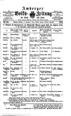 Amberger Volks-Zeitung für Stadt und Land Montag 13. Dezember 1875