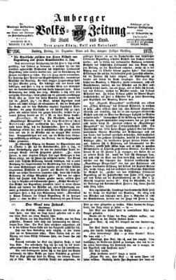 Amberger Volks-Zeitung für Stadt und Land Freitag 24. Dezember 1875