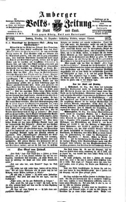 Amberger Volks-Zeitung für Stadt und Land Dienstag 28. Dezember 1875