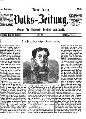 Neue freie Volks-Zeitung Sonntag 24. Januar 1875