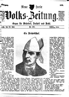 Neue freie Volks-Zeitung Mittwoch 28. Juli 1875