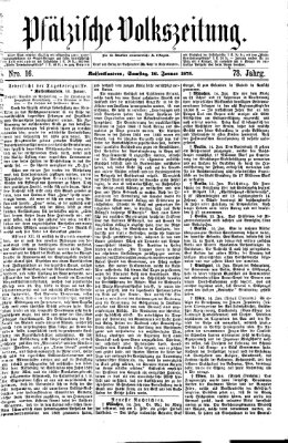 Pfälzische Volkszeitung Samstag 16. Januar 1875