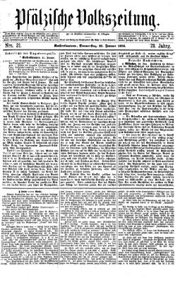 Pfälzische Volkszeitung Donnerstag 21. Januar 1875