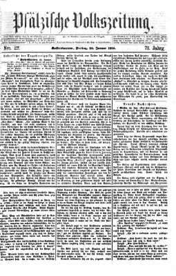 Pfälzische Volkszeitung Freitag 22. Januar 1875