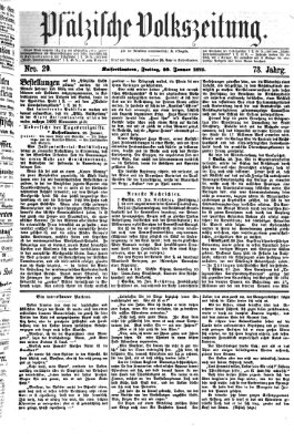 Pfälzische Volkszeitung Freitag 29. Januar 1875