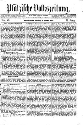 Pfälzische Volkszeitung Dienstag 9. Februar 1875