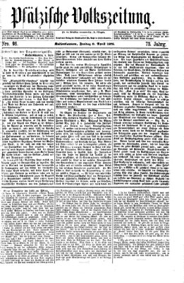 Pfälzische Volkszeitung Freitag 9. April 1875