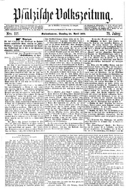 Pfälzische Volkszeitung Samstag 24. April 1875