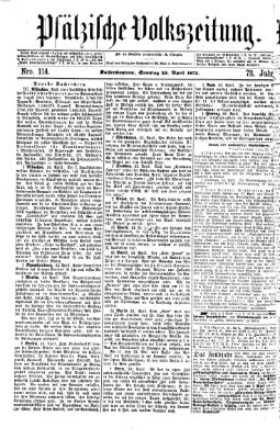 Pfälzische Volkszeitung Sonntag 25. April 1875