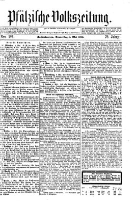 Pfälzische Volkszeitung Donnerstag 6. Mai 1875