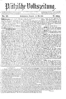 Pfälzische Volkszeitung Donnerstag 27. Mai 1875