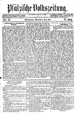 Pfälzische Volkszeitung Mittwoch 2. Juni 1875