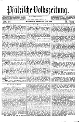 Pfälzische Volkszeitung Mittwoch 9. Juni 1875