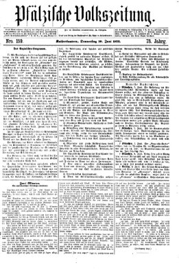 Pfälzische Volkszeitung Donnerstag 10. Juni 1875