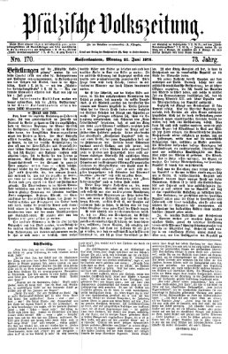 Pfälzische Volkszeitung Montag 21. Juni 1875