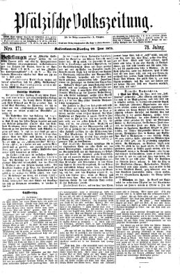 Pfälzische Volkszeitung Dienstag 22. Juni 1875