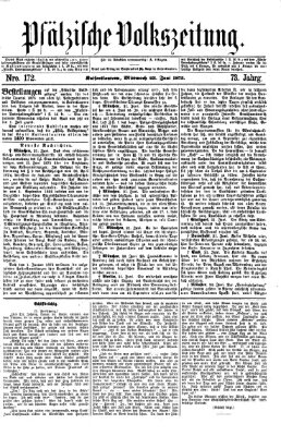 Pfälzische Volkszeitung Mittwoch 23. Juni 1875