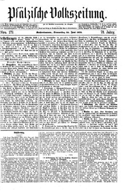 Pfälzische Volkszeitung Donnerstag 24. Juni 1875