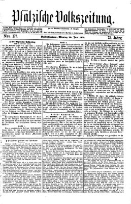 Pfälzische Volkszeitung Montag 28. Juni 1875