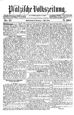 Pfälzische Volkszeitung Sonntag 4. Juli 1875