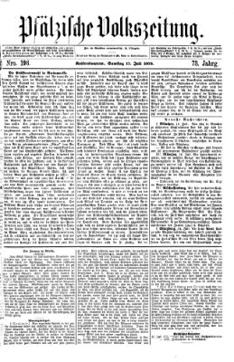 Pfälzische Volkszeitung Samstag 17. Juli 1875