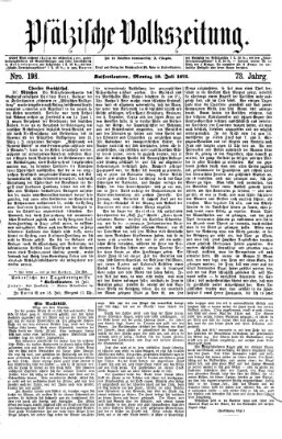 Pfälzische Volkszeitung Montag 19. Juli 1875