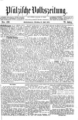 Pfälzische Volkszeitung Dienstag 27. Juli 1875