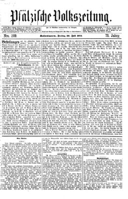 Pfälzische Volkszeitung Freitag 30. Juli 1875