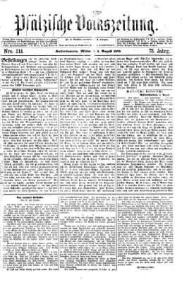 Pfälzische Volkszeitung Mittwoch 4. August 1875