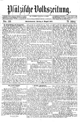 Pfälzische Volkszeitung Freitag 6. August 1875