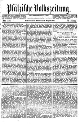 Pfälzische Volkszeitung Mittwoch 18. August 1875