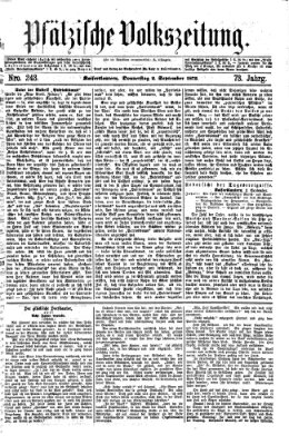 Pfälzische Volkszeitung Donnerstag 2. September 1875