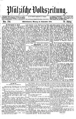 Pfälzische Volkszeitung Montag 13. September 1875