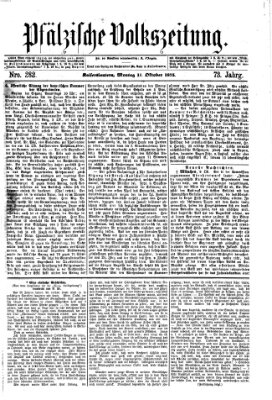 Pfälzische Volkszeitung Montag 11. Oktober 1875