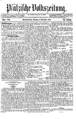 Pfälzische Volkszeitung Dienstag 2. November 1875