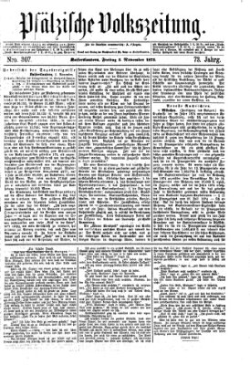 Pfälzische Volkszeitung Freitag 5. November 1875