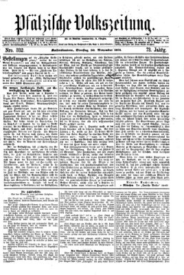 Pfälzische Volkszeitung Dienstag 30. November 1875