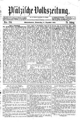 Pfälzische Volkszeitung Donnerstag 2. Dezember 1875