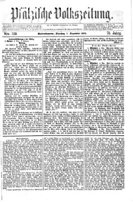 Pfälzische Volkszeitung Dienstag 7. Dezember 1875