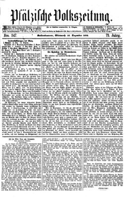 Pfälzische Volkszeitung Mittwoch 15. Dezember 1875