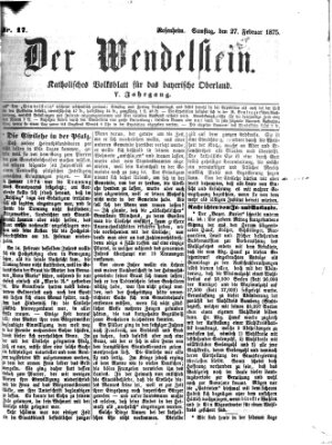 Wendelstein Samstag 27. Februar 1875