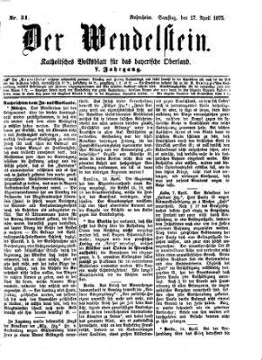 Wendelstein Samstag 17. April 1875