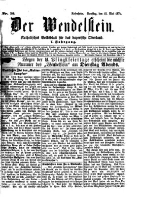 Wendelstein Samstag 15. Mai 1875