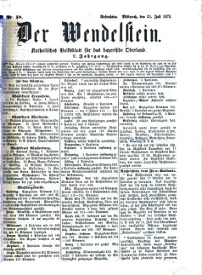 Wendelstein Mittwoch 21. Juli 1875