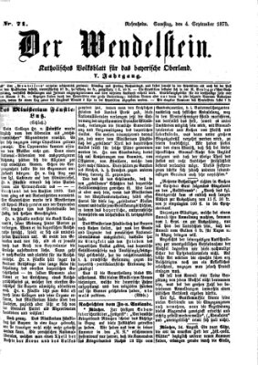 Wendelstein Samstag 4. September 1875